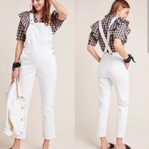 Anthropologie Pilcro White Overalls -26